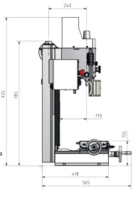 Optimill BF 20 Abmessung